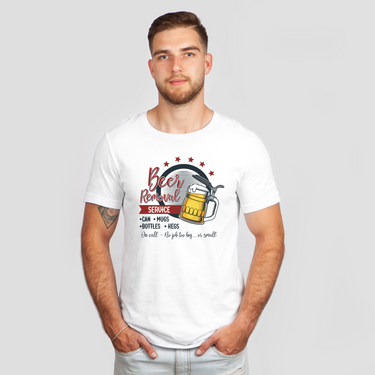 beer removal service white shirt